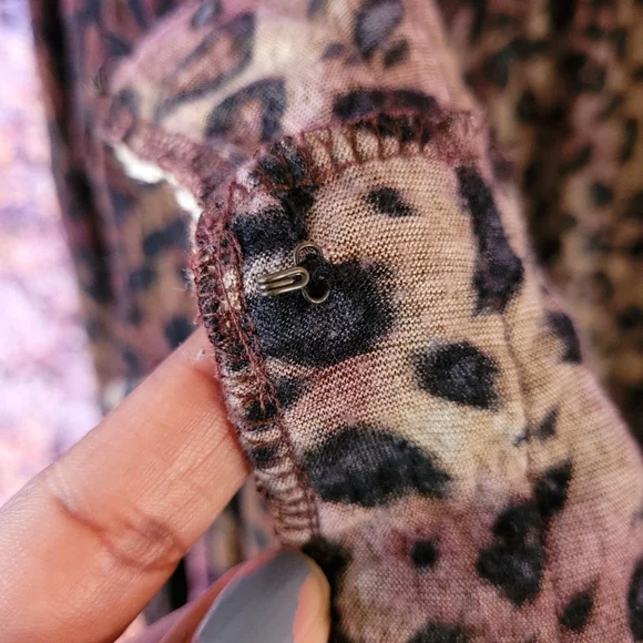 Colorful, Leopard Print Babydoll Top - Picture 7 of 9